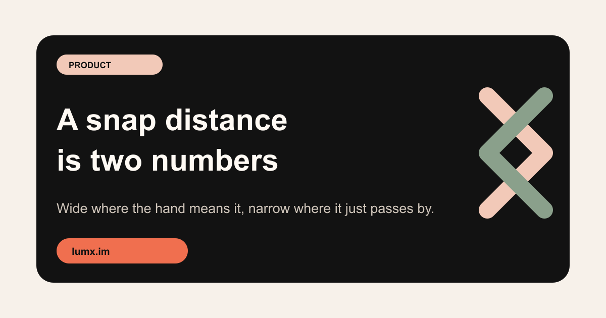 A Snap Distance Is Two Numbers — LumX
