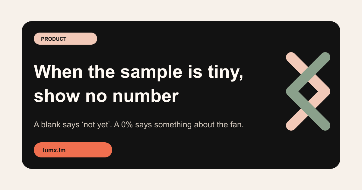 When the Sample Is Tiny, Show No Number — LumX
